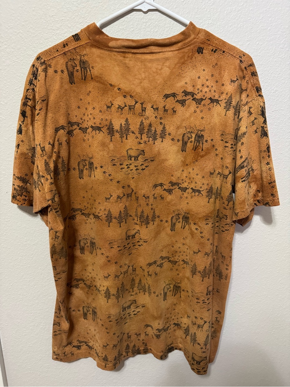 Men's Brown Nature-Print Short Sleeve Crew Tee - Picture 2 of 3